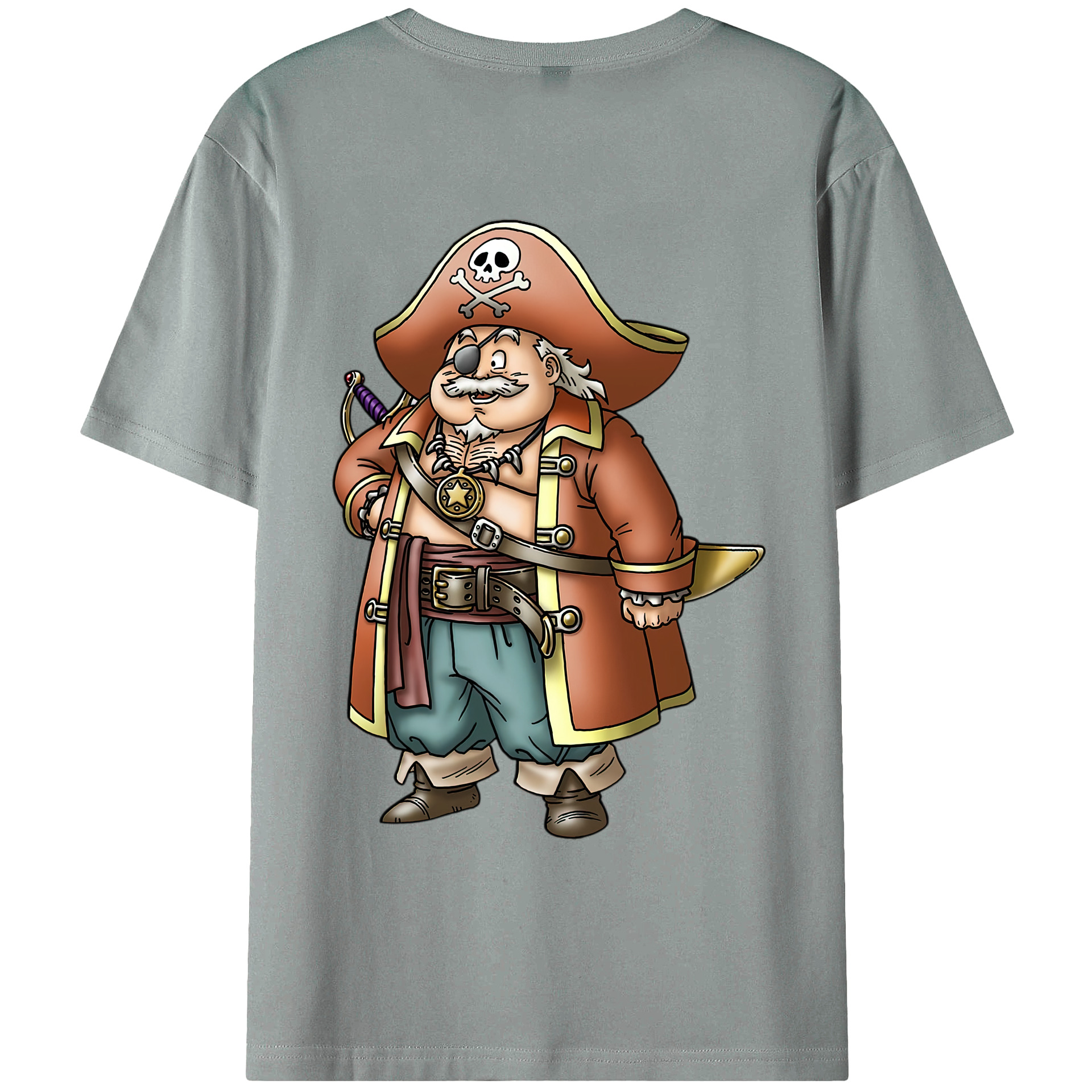 （画像用） ドラゴンクエスト Doragon Kuesuto Dragon Quest 綿100％ メンズ半袖Tシャツ（バックプリント） 通気性